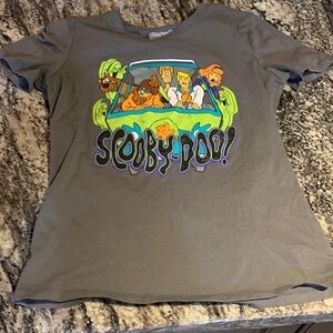 Scooby-Doo Graphic Tee - Gray with Green/Blue Print
